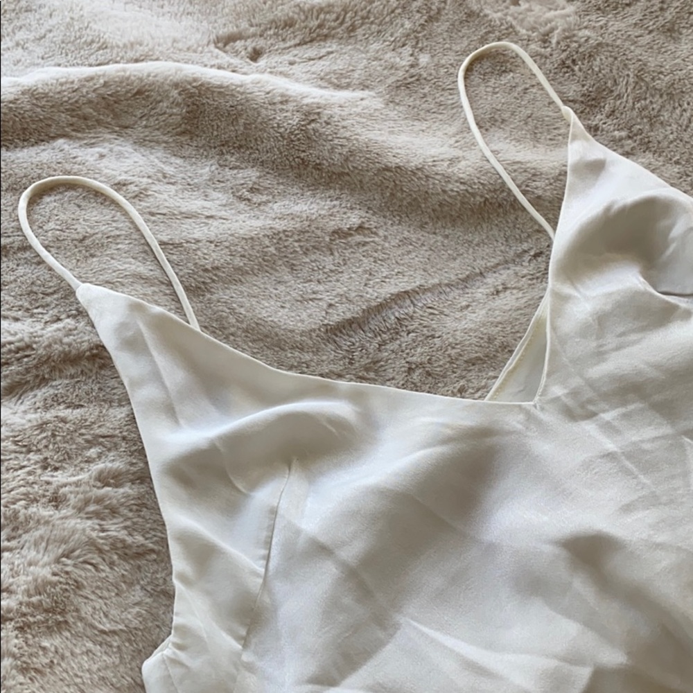 🕊 Satin White Tank Top